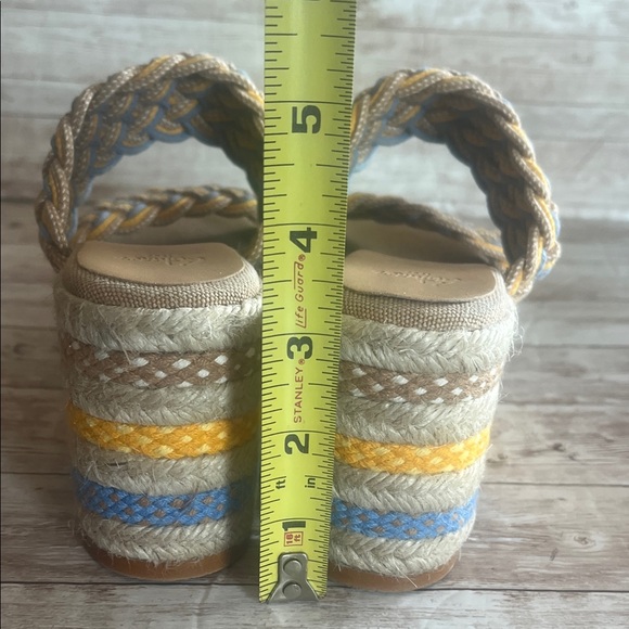 Castaner Blue and Yellow Woven Platform Sandals - Picture 8 of 11